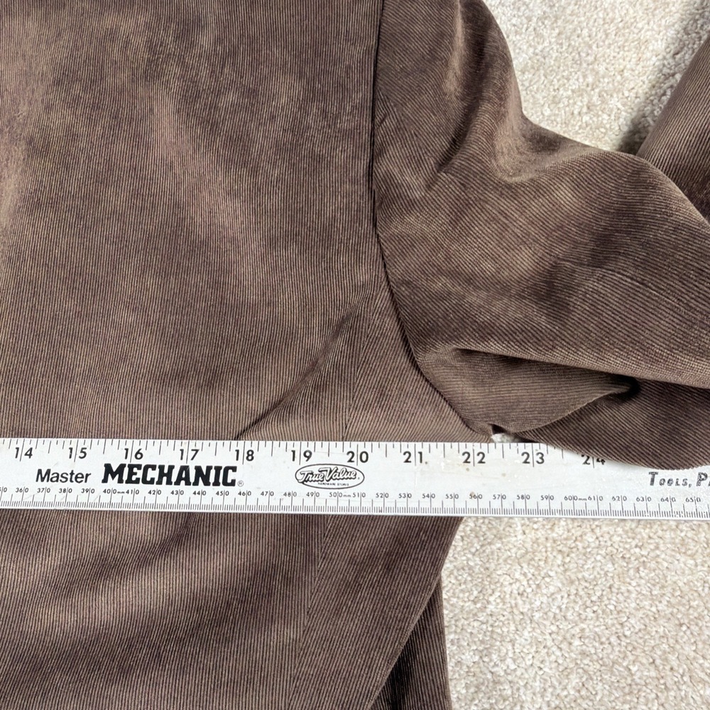 Chaps Mens‎ Corduroy Blazer 42L Brown Suade Paisley Lining Sport Coat Jacket - Picture 5 of 10